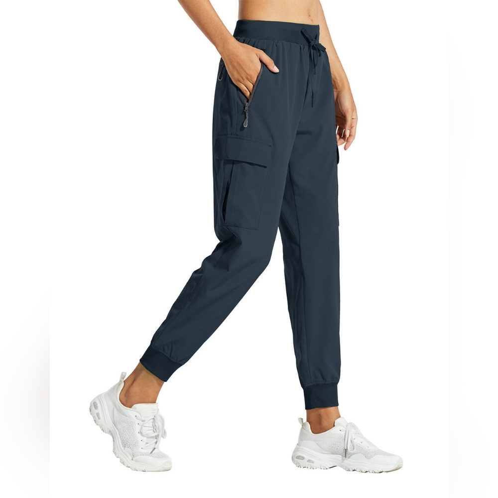 Libin Women’s Navy Blue Lightweight Cargo Joggers – Extra-Large – New - Picture 2 of 5